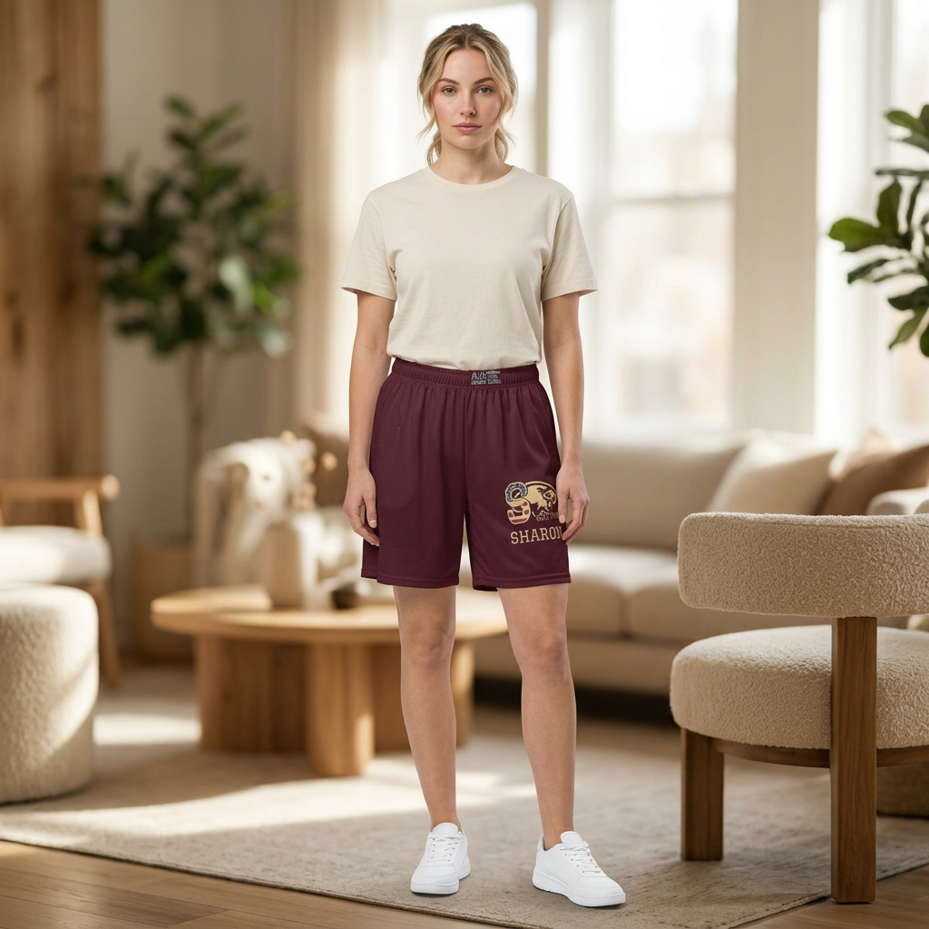 Maroon Sharon Post 106 Sports Shorts