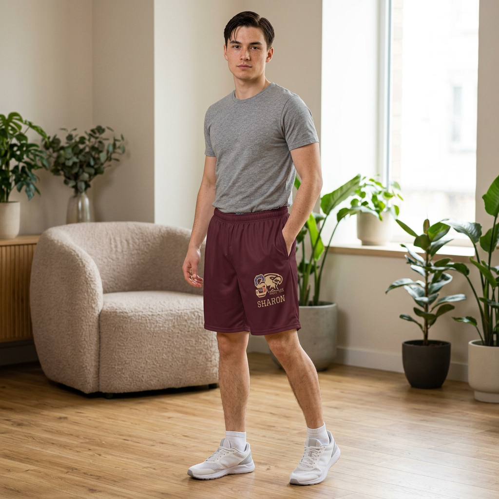 Maroon Sharon Post 106 Sports Shorts