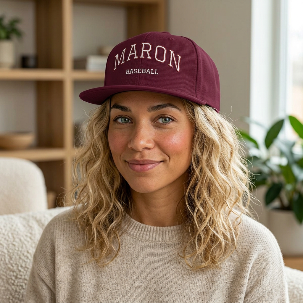Embroidered Snapback Hat — Custom 'SHARON Baseball' Streetwear Cap