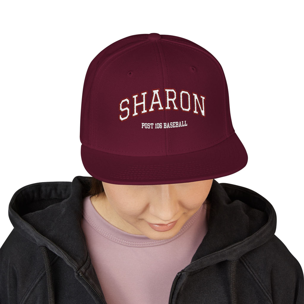 Embroidered Snapback Hat — Custom 'SHARON Baseball' Streetwear Cap